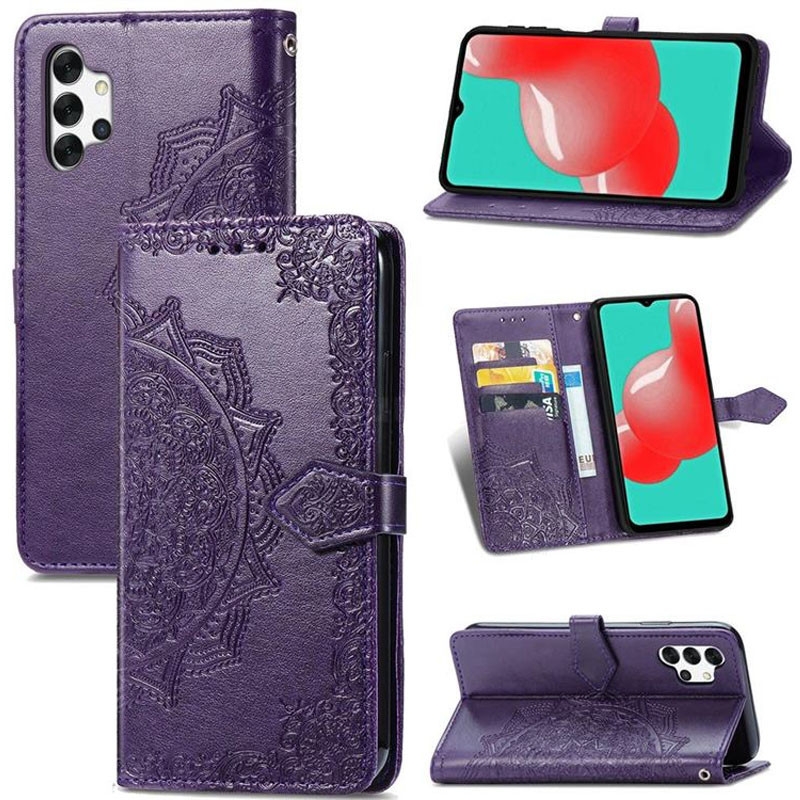 Чохол книжка шкіряний Art з візитницею для Samsung Galaxy A52 4G / A52 5G (Фіолетовий) - Зображення 2