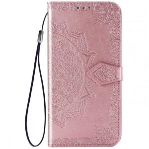 Чохол книжка шкіряний Art з візитницею для Xiaomi Redmi 9T/Poco M3 (Рожевий)