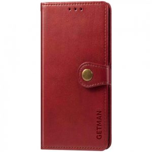 Чохол книжка шкіряний GETMAN Gallant (PU) для Xiaomi Redmi Note 9 5G / Note 9T (Червоний)