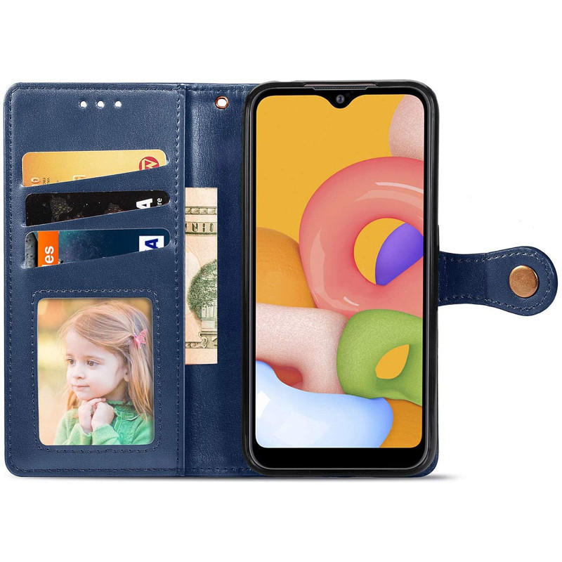 Чохол книжка шкіряний GETMAN Gallant (PU) для Xiaomi Redmi Note 9 5G / Note 9T (Синій) - Зображення 2