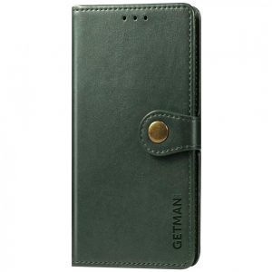Чохол книжка шкіряний GETMAN Gallant (PU) для Xiaomi Redmi Note 9 5G / Note 9T (Зелений)