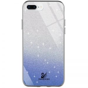 Чохол скляний Swarovski для Apple iPhone 7 plus / 8 plus (5.5") (Синій)
