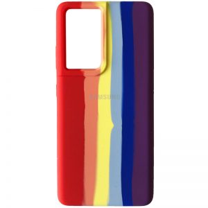 Чохол Silicone Full Rainbow для Samsung Galaxy A52 4G / A52 5G (Червоний / Фіолетовий)