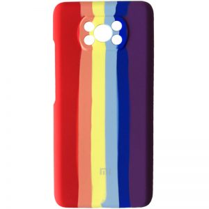 Чохол Silicone Full Rainbow для Xiaomi Poco X3 NFC / Poco X3 Pro (Червоний / Фіолетовий)