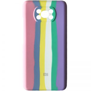 Чохол Silicone Full Rainbow для Xiaomi Poco X3 NFC / Poco X3 Pro (Рожевий / Бузковий)