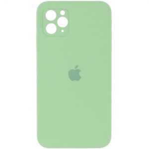 Чохол Silicone Square Full Camera Protective (AA) для Apple iPhone 11 Pro (М'ятний / Mint)