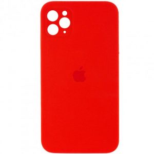 Чохол Silicone Square Full Camera Protective (AA) для Apple iPhone 11 Pro Max (Червоний / Red)
