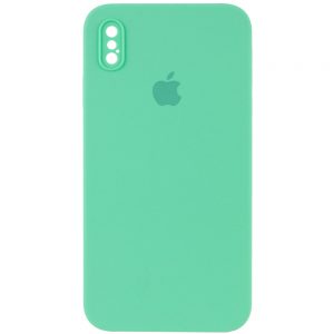 Чохол Silicone Square Full Camera Protective (AA) для Apple iPhone XR (Зелений / Spearmint)