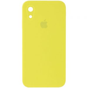 Чохол Silicone Square Full Camera Protective (AA) для Apple iPhone XR (Жовтий / Mellow Yellow)