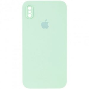 Чохол Silicone Square Full Camera Protective (AA) для Apple iPhone XS Max (Бірюзовий / Light Turquoise)