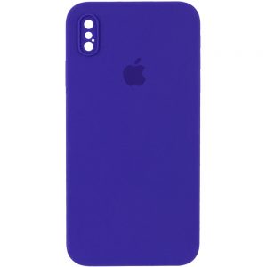 Чохол Silicone Square Full Camera Protective (AA) для Apple iPhone XS Max (Фіолетовий / Ultra Violet)