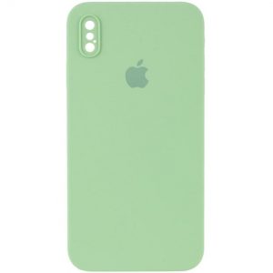Чохол Silicone Square Full Camera Protective (AA) для Apple iPhone XS Max (М'ятний / Mint)