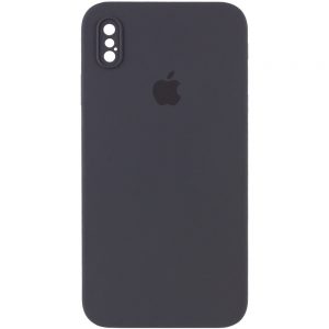 Чохол Silicone Square Full Camera Protective (AA) для Apple iPhone XS Max (Сірий / Dark Gray)
