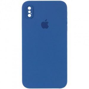Чохол Silicone Square Full Camera Protective (AA) для Apple iPhone XS Max (Синій / Midnight blue)