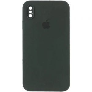 Чохол Silicone Square Full Camera Protective (AA) для Apple iPhone XS Max (Зелений / Army Green)