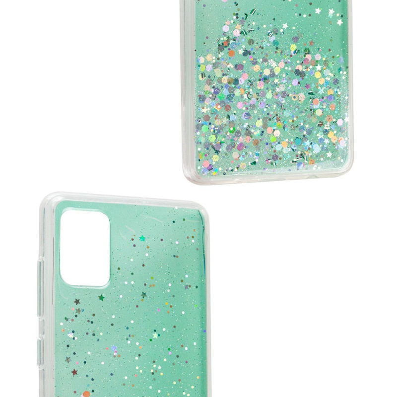 Чохол Star Glitter для Samsung Galaxy A72 (Прозорий / М'ятний) - Зображення 3