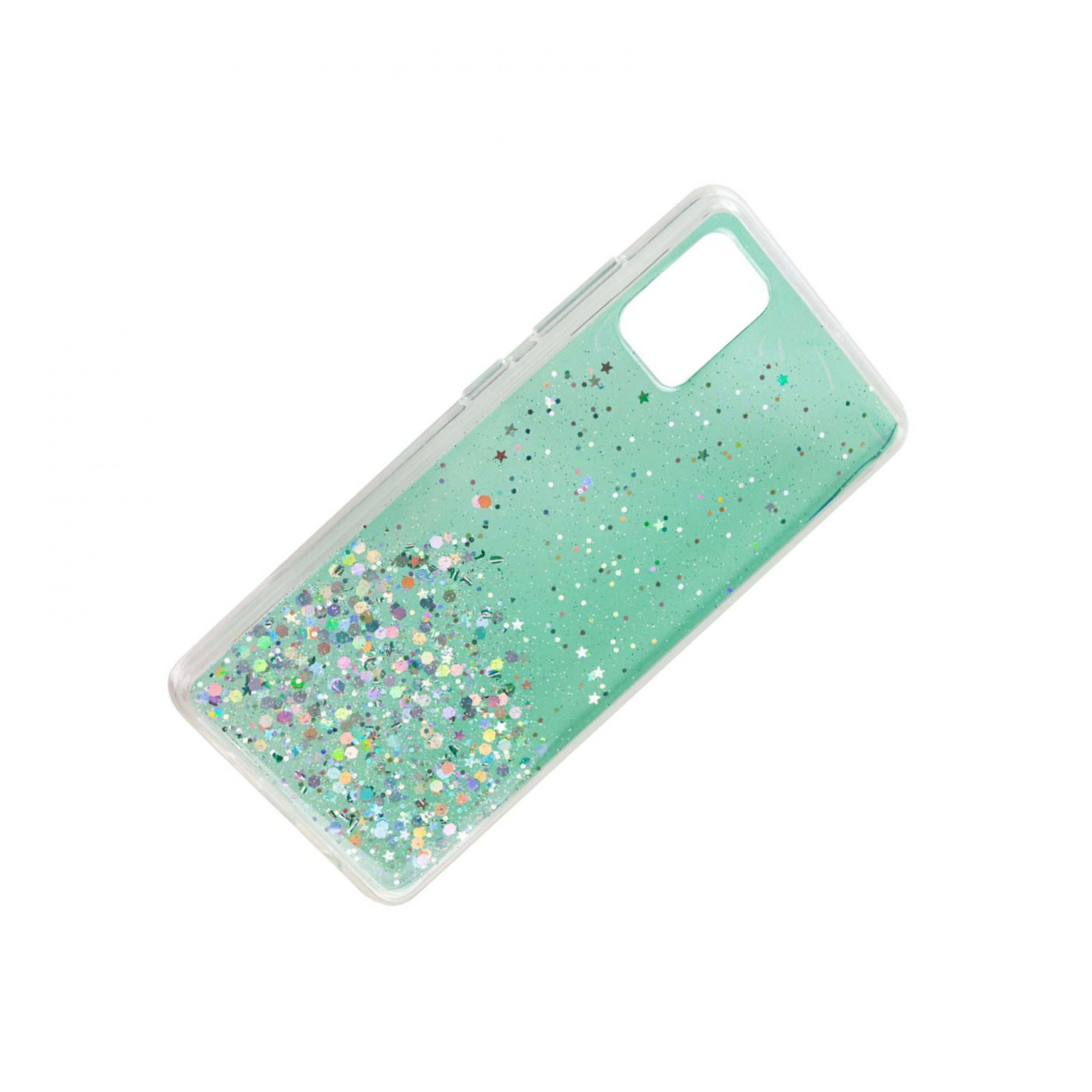 Чохол Star Glitter для Samsung Galaxy A72 (Прозорий / М'ятний) - Зображення 2