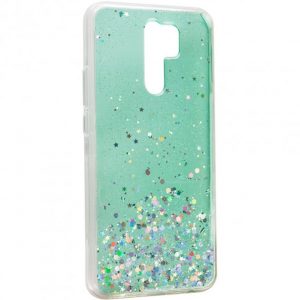 Чохол Star Glitter для Xiaomi Redmi 8 (Прозорий / М'ятний)