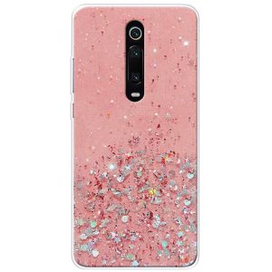Чохол Star Glitter для Xiaomi Redmi 9 (Прозорий / Рожевий)