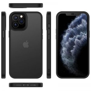 Чохол TPU+PC Metal Buttons для Apple iPhone 12 Pro Max (6.7") (Чорний)