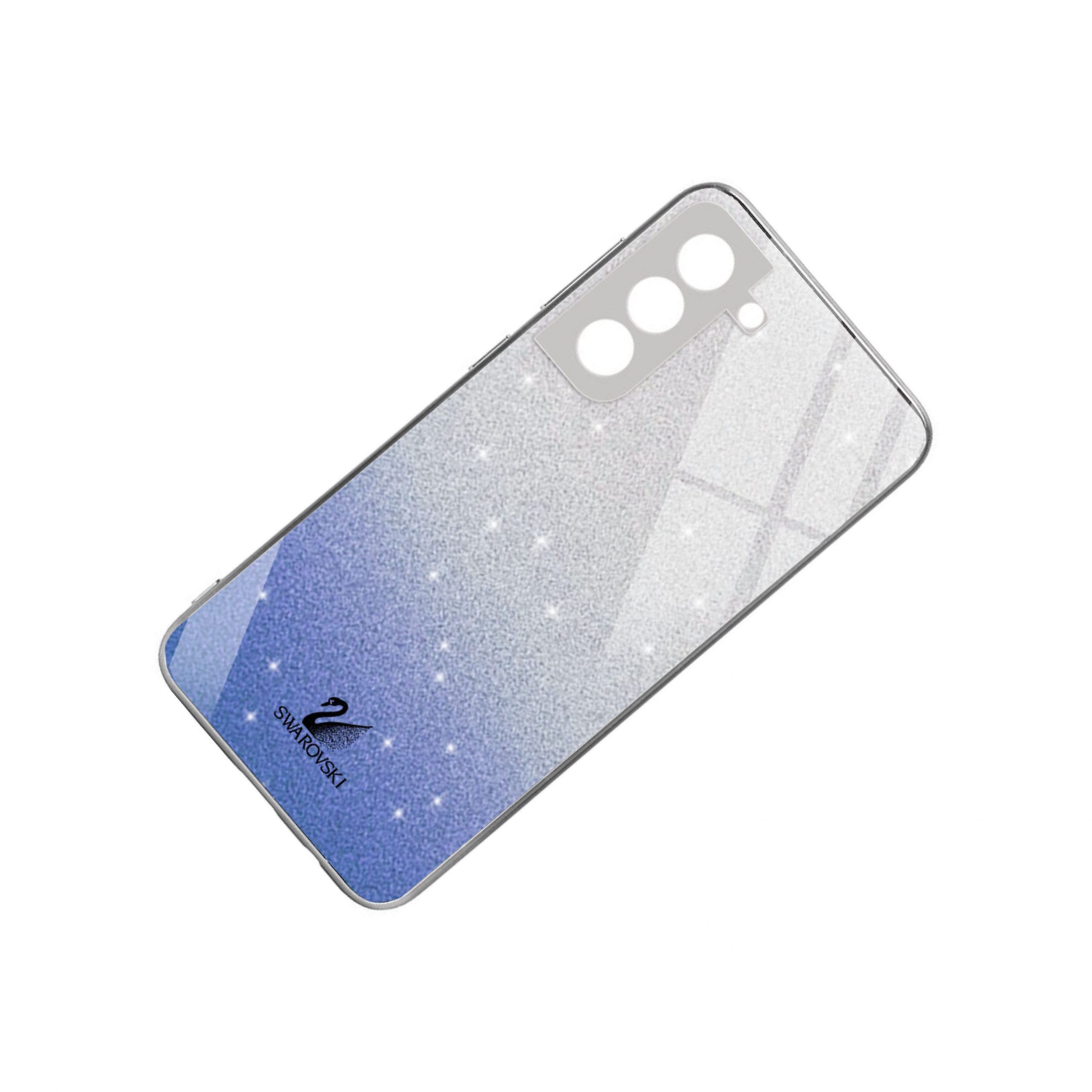 Чохол скляний Swarovski Full Camera для Samsung Galaxy S21+ (Синій) - Зображення 4