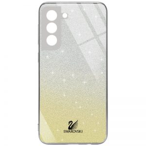Чохол скляний Swarovski Full Camera для Samsung Galaxy S21 (Золотий)