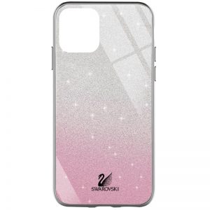 Чохол скляний Swarovski для Apple iPhone 12 Pro / 12 (6.1") Рожевий
