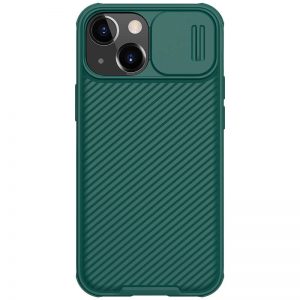 Чохол карбоновий Nillkin Camshield (шторка на камеру) для Apple iPhone 13 Pro (6.1") (Зелений / Dark Green)