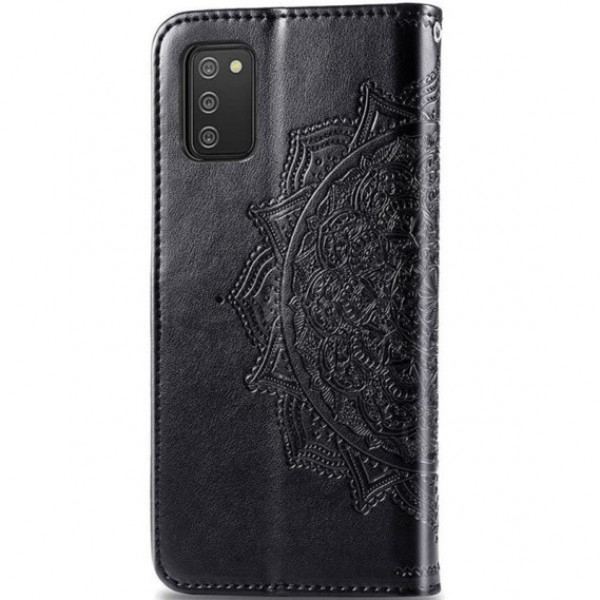 Чохол книжка шкіряний Art з візитницею для Samsung Galaxy A03s (Чорний) - Зображення 2