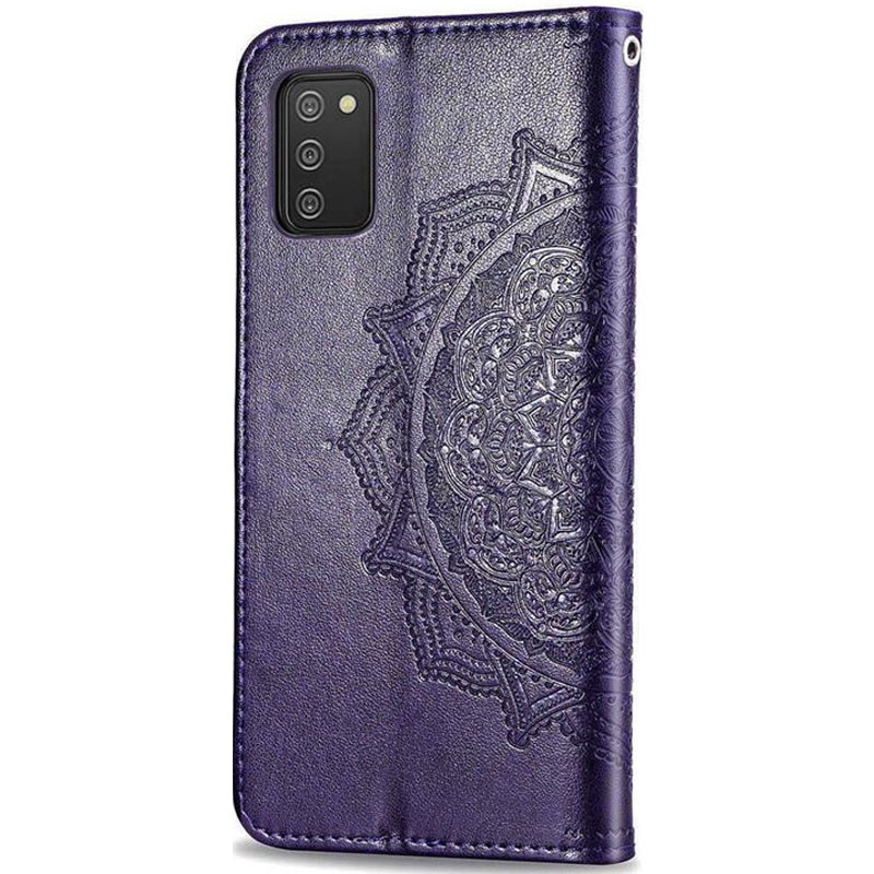 Чохол книжка шкіряний Art з візитницею для Samsung Galaxy A03s (Фіолетовий) - Зображення 3