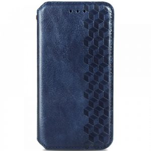 Чохол книжка шкіряний GETMAN Cubic (PU) для Samsung Galaxy A03s (Синій)