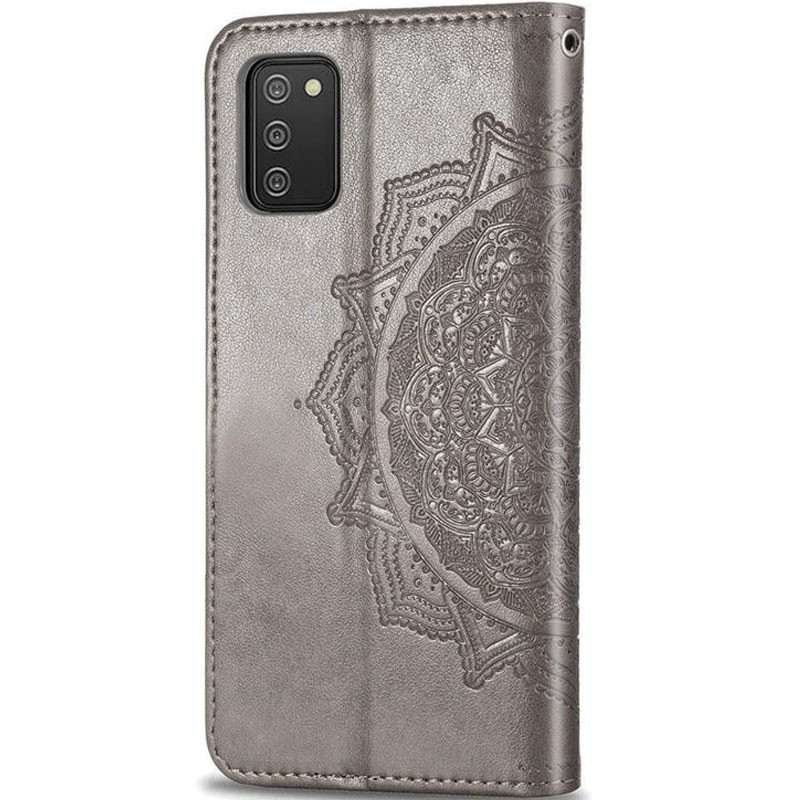 Чохол книжка шкіряний Art з візитницею для Samsung Galaxy A03s (Сірий) - Зображення 2