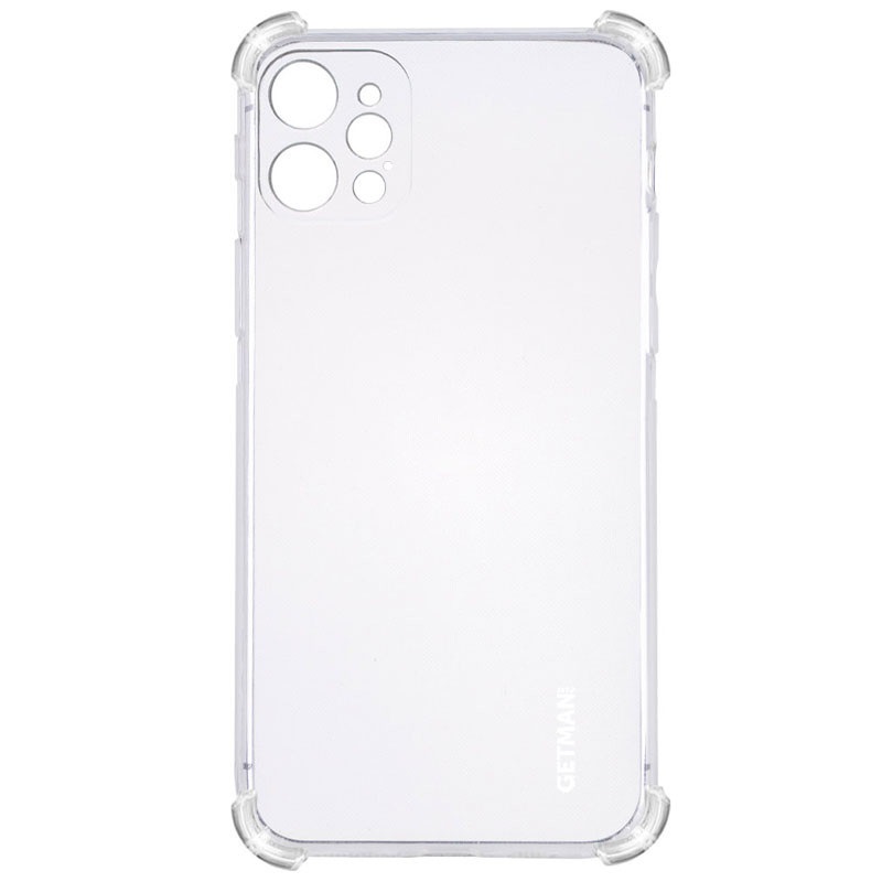Чохол GETMAN Ease logo посилені кути для Apple iPhone 13 Pro (6.1") Прозорий