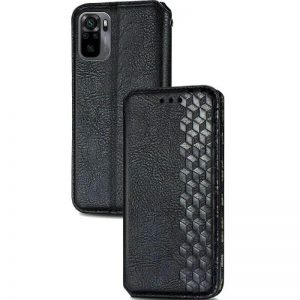 Чохол книжка шкіряний GETMAN Cubic (PU) для Xiaomi Redmi Note 10 5G / Poco M3 Pro (Чорний)