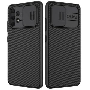 Чохол карбоновий Nillkin Camshield (шторка на камеру) для Samsung Galaxy A32 4G (Чорний / Black)