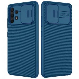 Чохол карбоновий Nillkin Camshield (шторка на камеру) для Samsung Galaxy A32 4G (Синій / Blue)