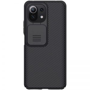 Чохол карбоновий Nillkin Camshield (шторка на камеру) для Xiaomi Mi 11 Lite (Чорний / Black)