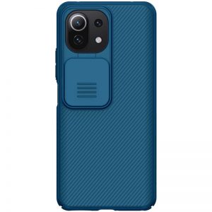 Чохол карбоновий Nillkin Camshield (шторка на камеру) для Xiaomi Mi 11 Lite (Синій / Blue)