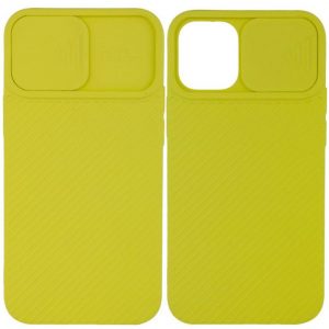 Чохол Camshield Square TPU зі шторкою для камери для Apple iPhone 12 Pro / 12 (6.1 ") (Жовтий)