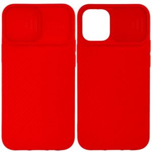 Чохол Camshield Square TPU зі шторкою для камери для Apple iPhone 12 Pro / 12 (6.1 ") (Червоний)
