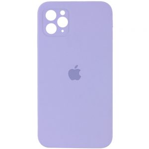 Чохол Silicone Square Full Camera Protective (AA) для Apple iPhone 11 Pro Max (Бузковий / Dasheen)