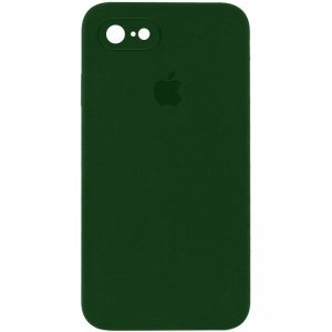 Чохол Silicone Square Full Camera Protective (AA) для Apple iPhone 7 / 8 / SE (2020) (Зелений / Army green)