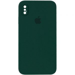 Чохол Silicone Square Full Camera Protective (AA) для Apple iPhone XS Max (Зелений / Cyprus green)
