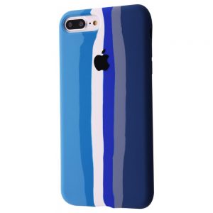 Чохол Silicone Full Rainbow для iPhone 7 plus (Рожевий / Бузковий)