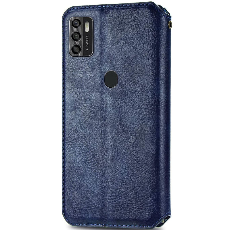 Чохол книжка шкіряний GETMAN Cubic (PU) для ZTE Blade A7s (2020) (Синій) - Зображення 2