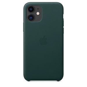 Чохол шкіряний Leather (AAA) для Apple iPhone 11 (6.1") (Pine Green)