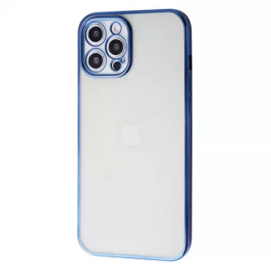 Чохол прозорий силіконовий глянсова окантовка Full Camera для Apple iPhone 11 Pro Max (6.5 ") (Синій)