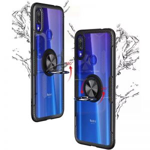 Чохол Deen CrystalRing  Magnet (opp) для Xiaomi Redmi Note 7 / Note 7 Pro / Note 7s (Безбарвний / Чорний)