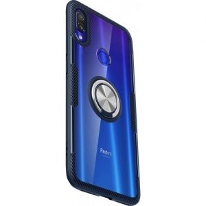 Чохол Deen CrystalRing Magnet (opp) для Xiaomi Redmi Note 7 / Note 7 Pro / Note 7s (Безбарвний / Синій)