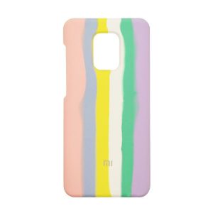 Чохол Silicone Full Rainbow для Xiaomi Redmi Note 9s / Note 9 Pro / Note 9 Pro Max (Рожевий / Бузковий)